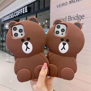 Ốp Điện Thoại Silicon Hình Gấu Nâu Hoạt Hình iphone 14 13 12 11 Pro MAX 12 Mini 13 Mini 11 Pro MAX X XS MAX XR 6 6s 7 8 + 5 5s 4 4s