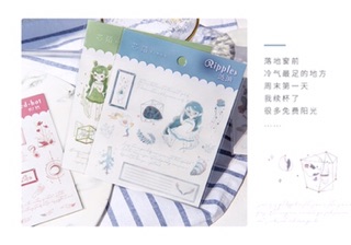 Hình dán sticker cô bé