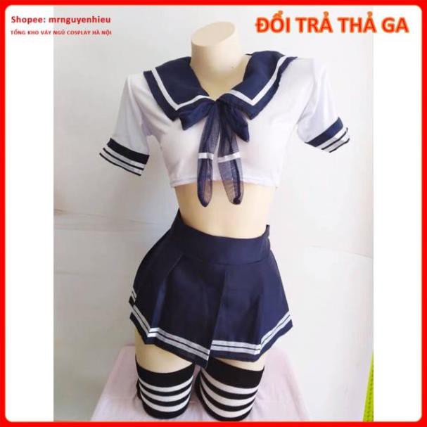 Bộ ngủ cosplay sexy, đầm ngủ cosplay  nữ sinh / học sinh, váy ngủ thủy thủ, bộ PJ - Hà Nội