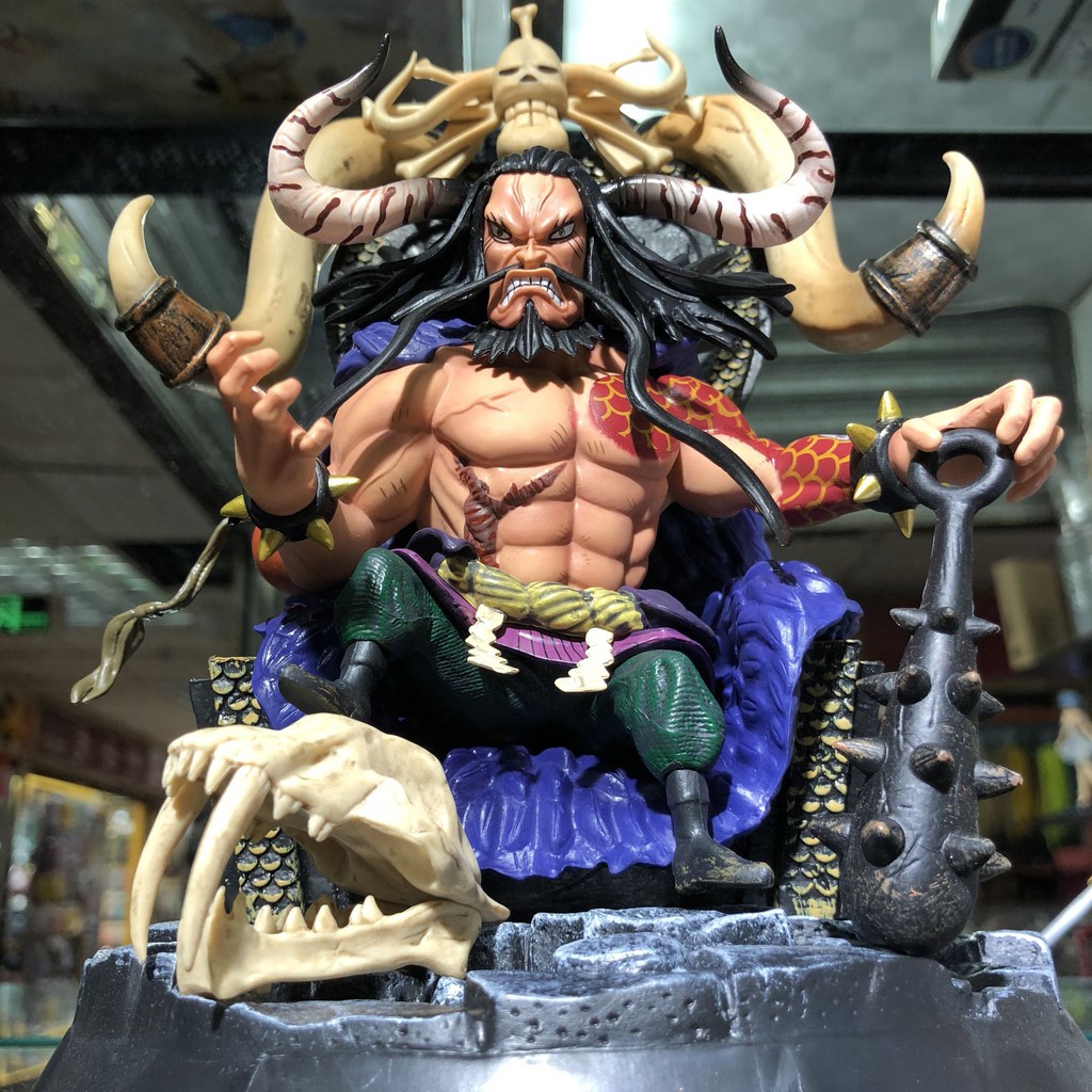 Mô hình One Piece Tứ Hoàng Kaido, Shank, Bigmom, Râu trắng ngồi ghế cao 26cm
