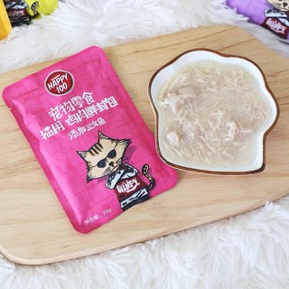 [XẢ DATE 2025] PATE CHO MÈO WANPY HAPPY100 GÓI 70G