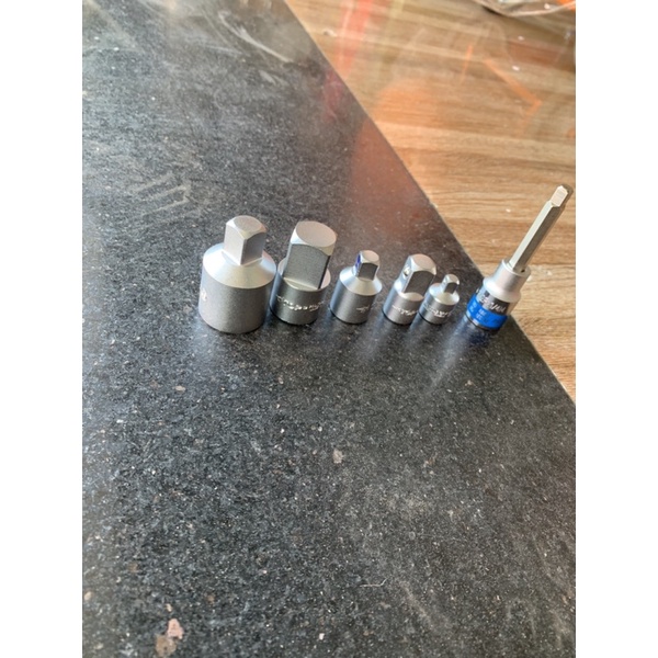 Đầu chuyển, đầu biến cần tuýp top đủ size 1/4-3/8”, 3/8”-1/4”, 3/8”-1/2”, 1/2”-3/4”, 3/4”-1/3”, 1/2”-1/4” dài