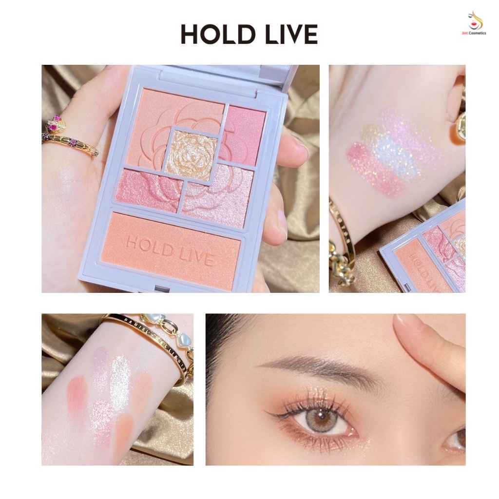 Phấn mắt HOLD LIVE tím Pastel 6 ô Favourite - bảng phấn mắt JINT