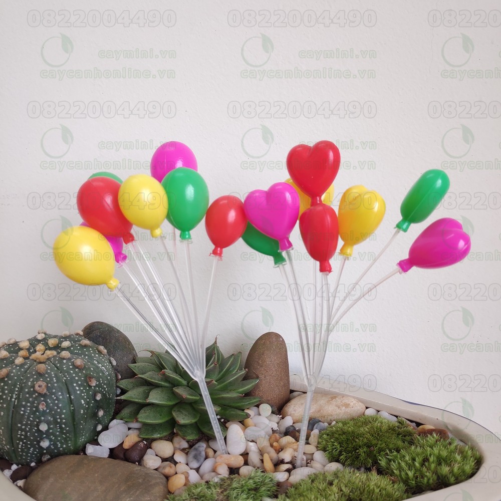 Phụ kiện trang trí tiểu cảnh Terrarium - Bóng bay sắc màu