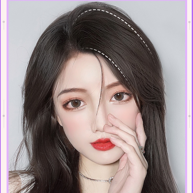 Miếng Dán Tóc Giả Từ Sợi Tổng Hợp Tự Nhiên Dạng Kẹp Tàng Hình