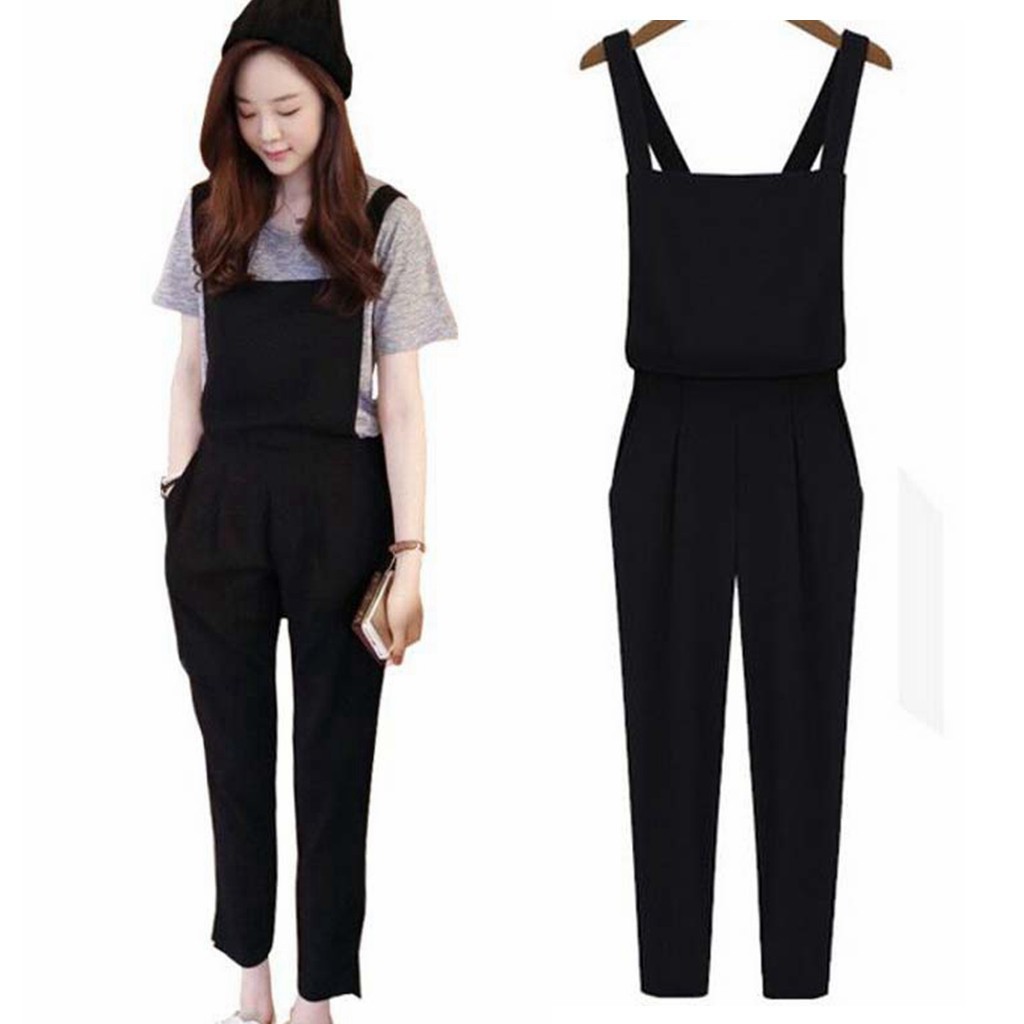 Quần yếm ống suông nữ