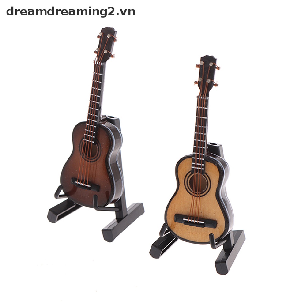 Set mô hình đàn guitar phong cách cổ điển mini dành cho trang trí
