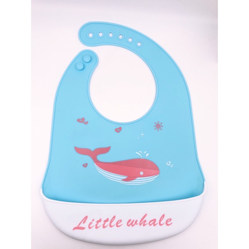 Yếm Tập Ăn Silicon Siêu Mềm Giữ Vệ Sinh Cho Bé