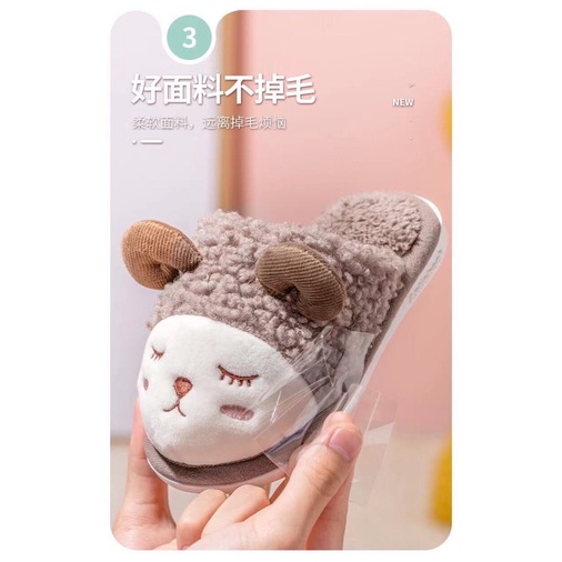 Dép  lông cừu  mang trong nhà cho bé