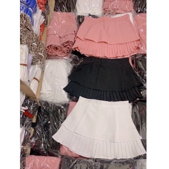 Chân váy nữ XẾP LY HAI TẦNG 2 TÚI xinh // Thiên yết sỉ = Lẻ | BigBuy360 - bigbuy360.vn