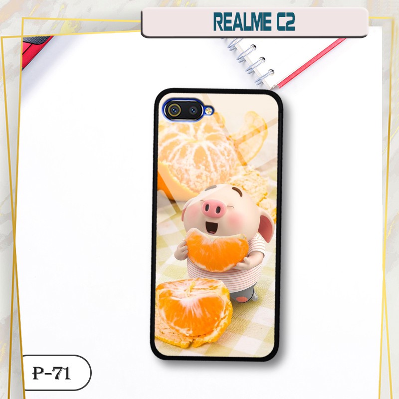 Ốp lưng kính Realme C2- hình 3D