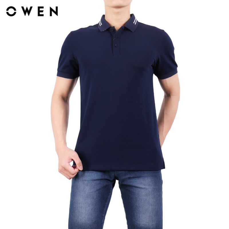 Áo polo ngắn tay Owen Body fit màu xanh đen - APV23746 (MHR)