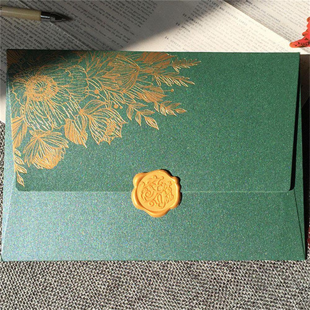Set 5 Phong Bì Thư Bằng Giấy Họa Tiết Vintage 125mmX175mm