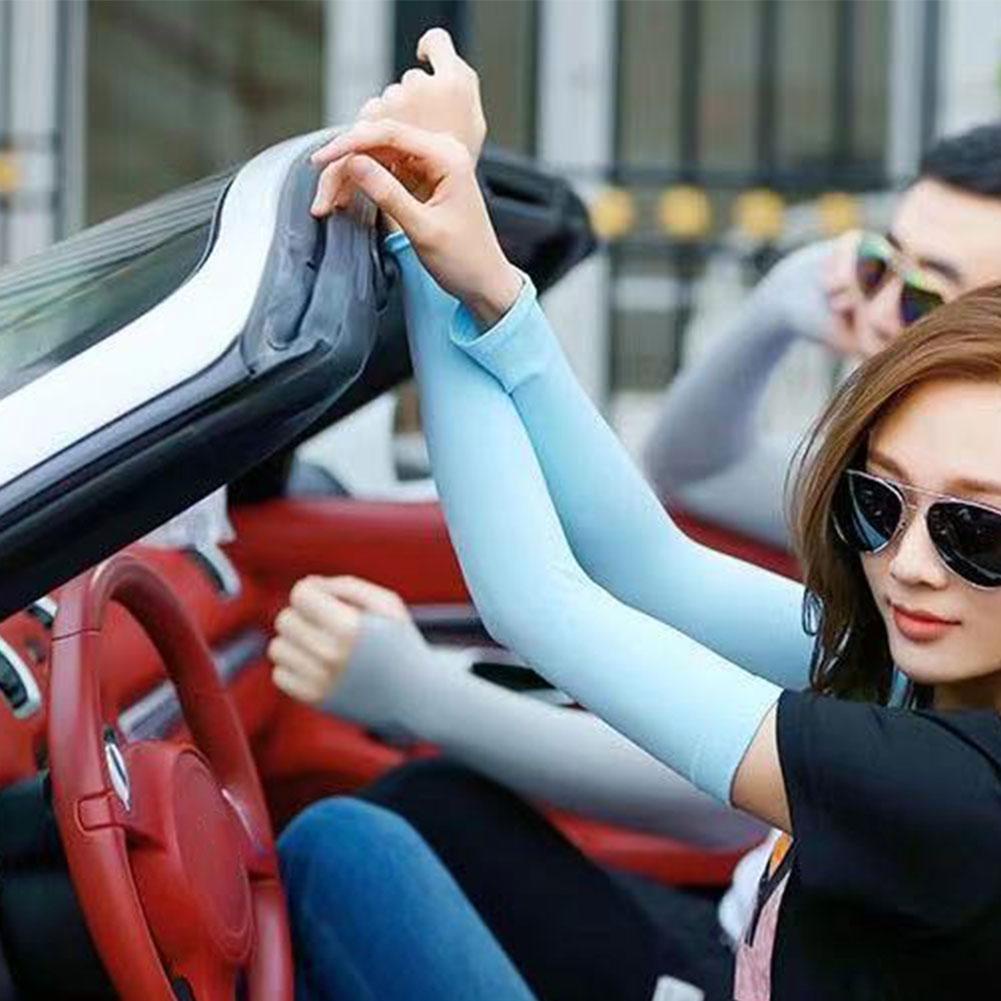 Găng Tay Chống Nắng Vải Lạnh Mỏng Thời Trang Xuân Hè O3O0