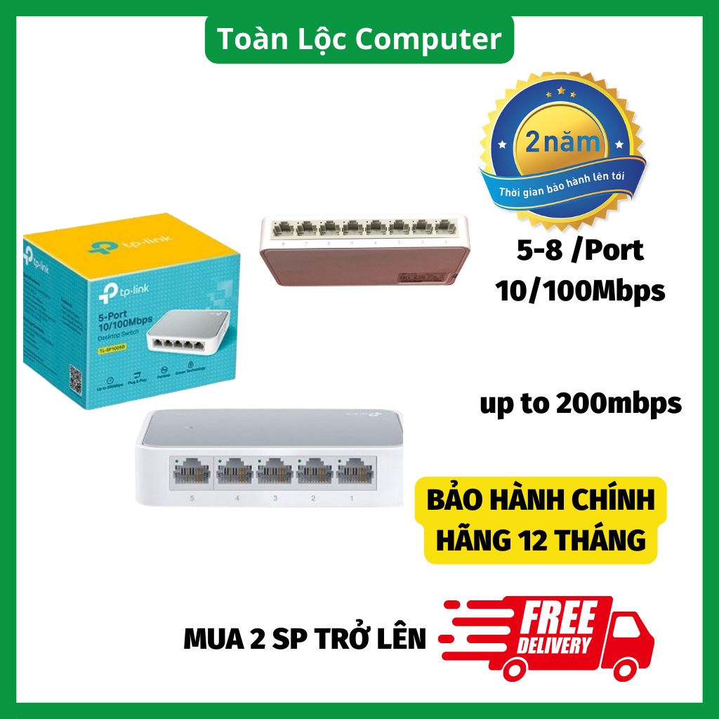 Bộ chia mạng lan 5 cổng 8 cổng cục hub chính hãng