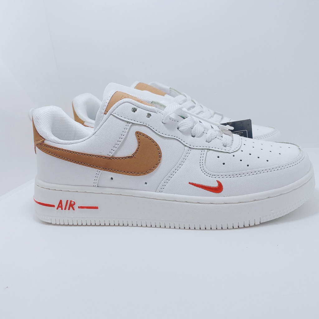 Giày Thể Thao Nam Nữ Sneaker AF1 Cổ Thấp Trắng Swosh Vàng Đỏ Full Size | BigBuy360 - bigbuy360.vn