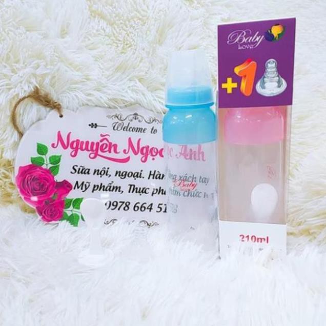 Bình sữa Silicon Baby Love Hàn Quốc 210ml cho bé