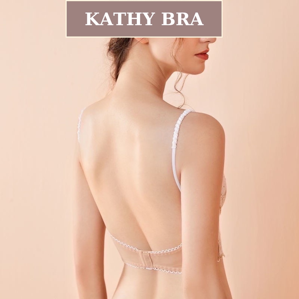 A01 Áo Lót Ren Bralette KATHY BRA Dáng Croptop Nút Bọc Có Gọng Mút Mỏng Hai Dây Sexy Gợi Cảm Corset