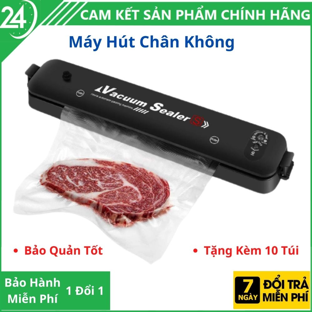 Máy hút chân không Vacuum Sealer Tặng 10 túi hút dành cho gia đình