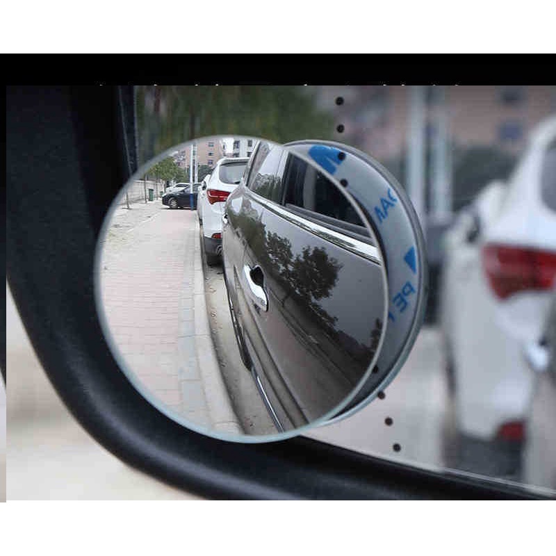 2 chiếc Gương cầu lồi gắn kính chiếu hậu xóa điểm mù xe ô tô đường kính 5 cm xoay 360 độ