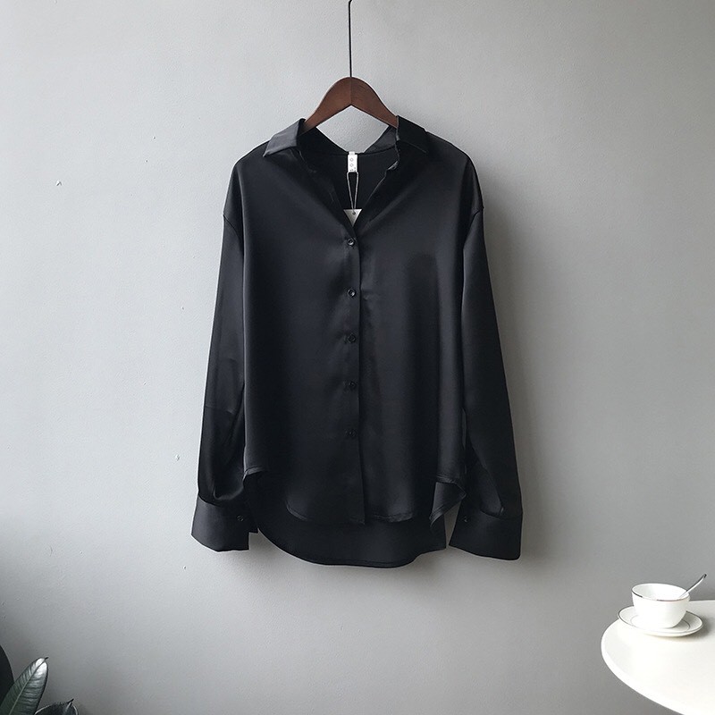 [Mẫu mới] ÁO SƠ MI LỤA FORM RỘNG CÀI NÚT | BigBuy360 - bigbuy360.vn