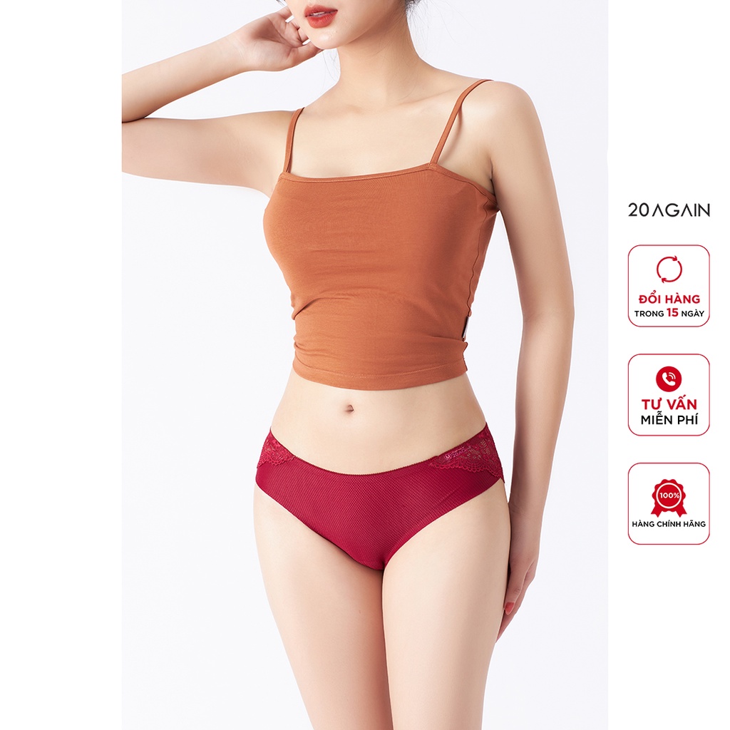 Quần lót thun lạnh phối ren không đường may 20AGAIN, kháng khuẩn, thiết kế sexy, tôn vòng 3 QUA0088 | WebRaoVat - webraovat.net.vn