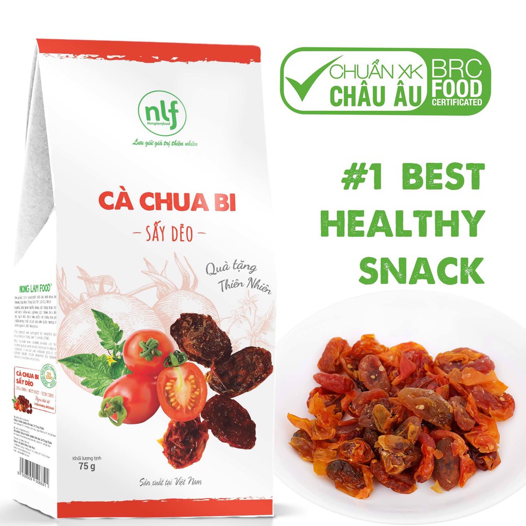 Cà Chua Bi Sấy Dẻo (Dried Grape Tomato) - Nông Lâm Food 100% Từ Thiên Nhiên sản phẩm an toàn, chất lượng
