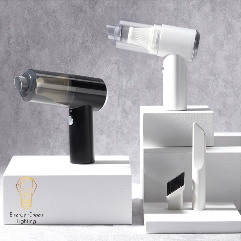 Máy Hút Bụi Không Dây Cầm Tay Trên Ôtô Energy Green Lighting HB-660 - Lực Hút Mạnh - Dung Tích 0.5L - Công Suất 120w