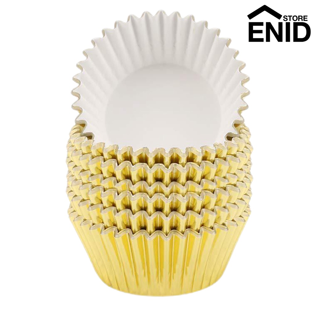 Set 100 Cốc Lá Nhôm Chịu Nhiệt Chống Mỡ Làm Bánh Cupcake