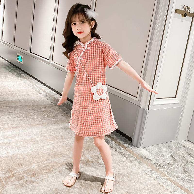 Đầm sườn xám Trung Hoa thời trang cho bé gái
