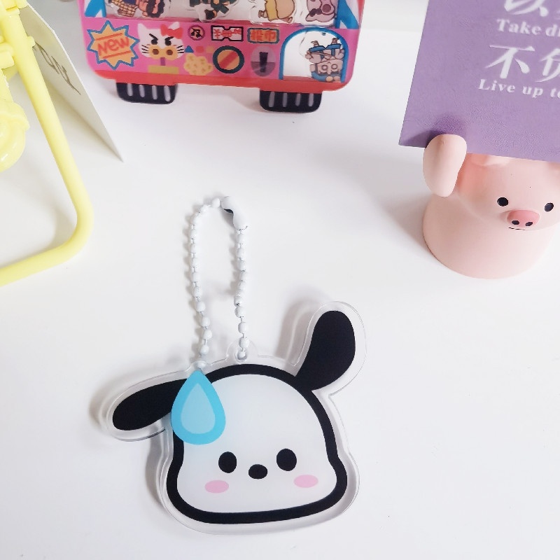 Sanrio Móc Khóa Acrylic Hình Biểu Tượng Cảm Xúc Vui Nhộn