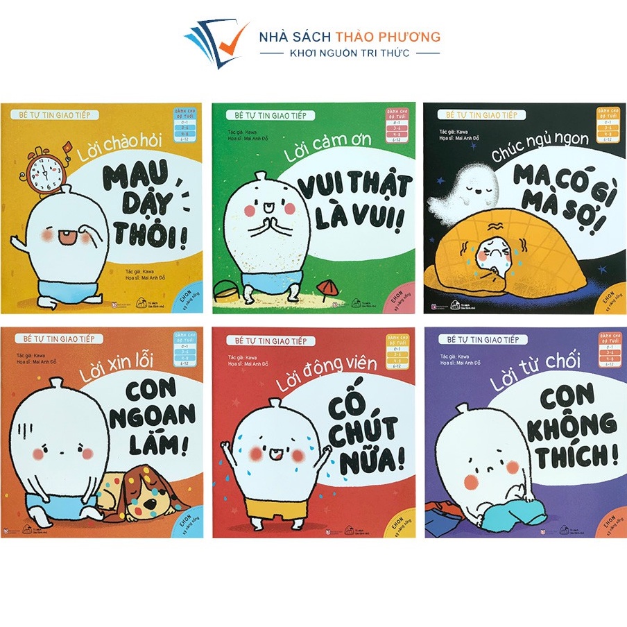Sách - Ehon Kỹ năng sống - Bé tự tin giao tiếp (trẻ từ 3-8 tuổi) - Bộ 6 cuốn