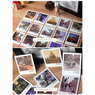 Hôp 40 mini postcard phong cảnh dễ thương