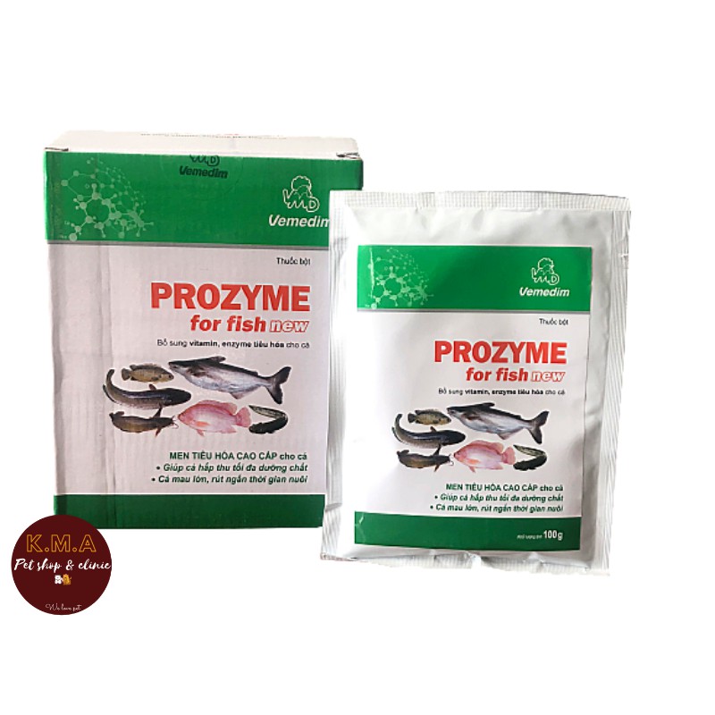 PROZYME FOR FISH  bổ sung vitamin enzyme cho cá cảnh, koi, lươn, ếch...