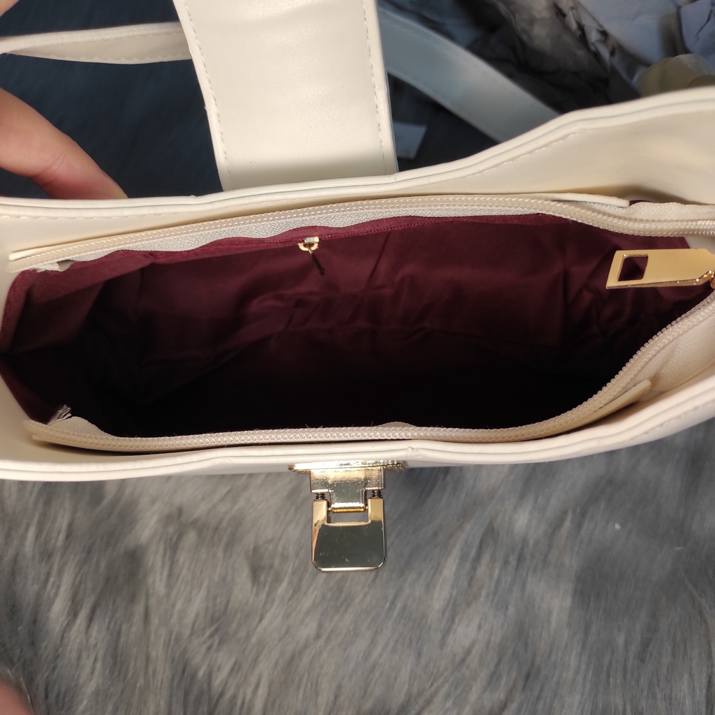 Túi đeo vai khăn nơ khóa gập - Hàng loại 1 - TB.Store - DV70 25x22x8 cm