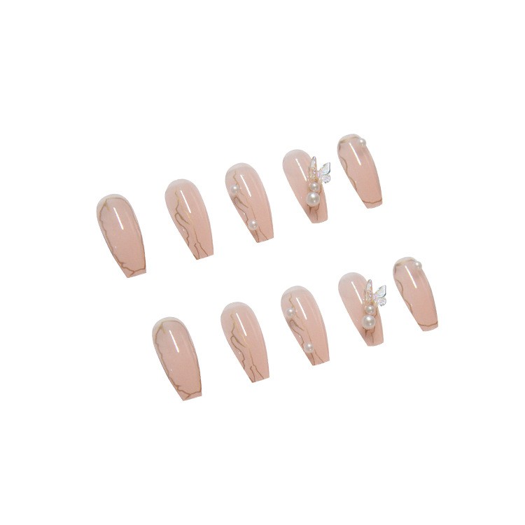 Set 24 Móng Tay Giả Đính Đá Xinh Xắn Cho Nữ