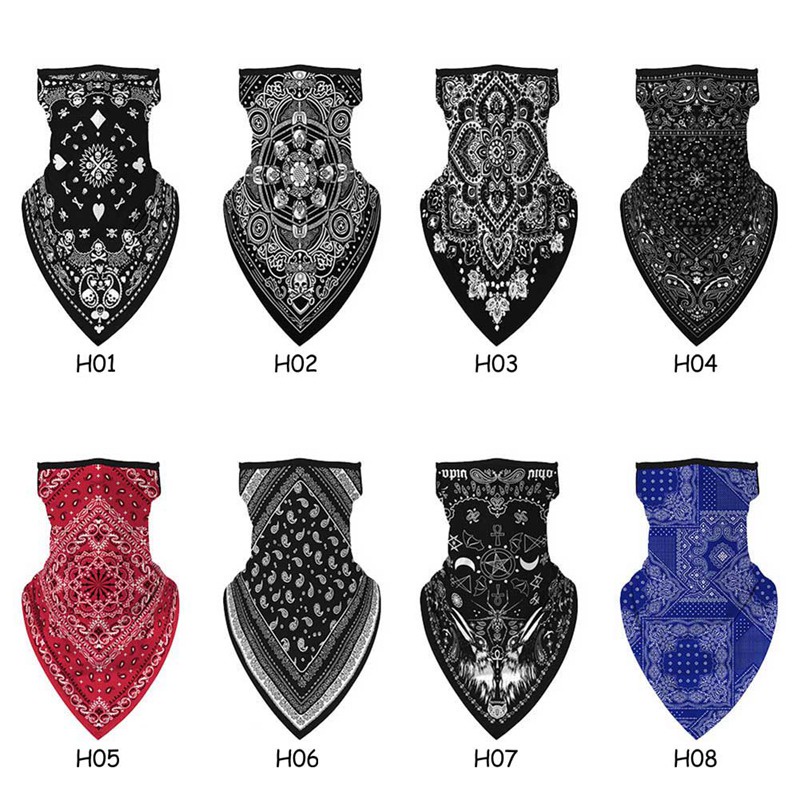 Khăn che mặt bandana chống gió/ chống bụi bằng vải thun lạnh cho đi xe mô tô/ đạp xe đạp