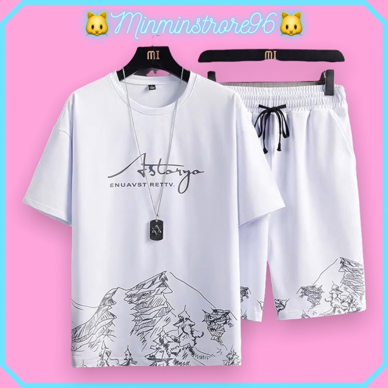 Đồ bộ nam 🚚 FREESHIP 🚚 Quần áo thể thao nam mẫu in hình núi phú sĩ chất thun mềm mịn thoáng mát