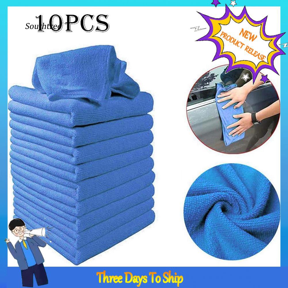 Set 10 Khăn Vi Sợi 25x25cm Dùng Để Lau Chùi Ô Tô Đa Năng Tiện Dụng