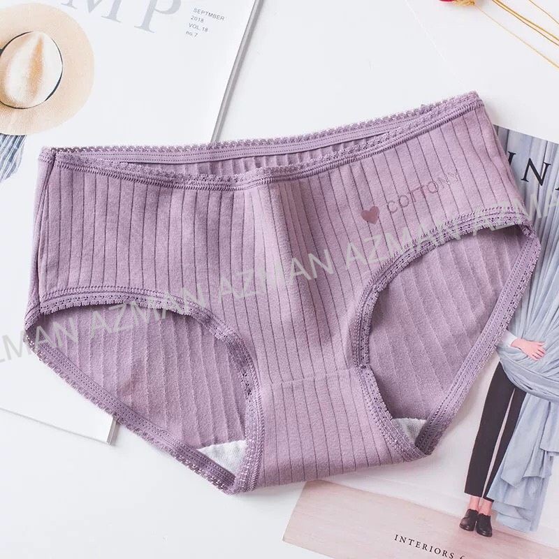 Quần Lót Nữ Cotton Tăm, Quần Lót Kháng Khuẩn Trơn Nhiều Màu Dễ Thương Cottony QL03