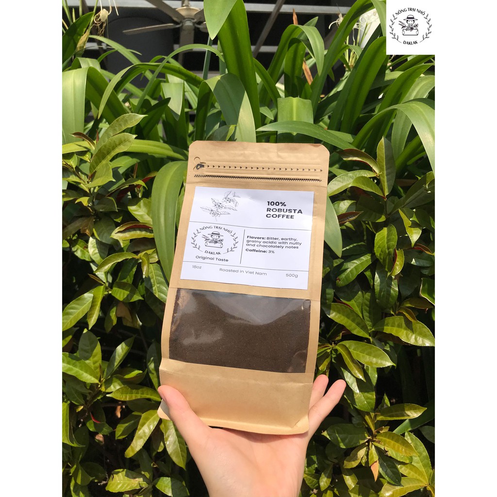 500 GRAM Cà phê rang xay Robusta 100% Rang Mộc Nguyên Chất Coffee bột rang xay pha phin pha máy ĐẮK LẮK