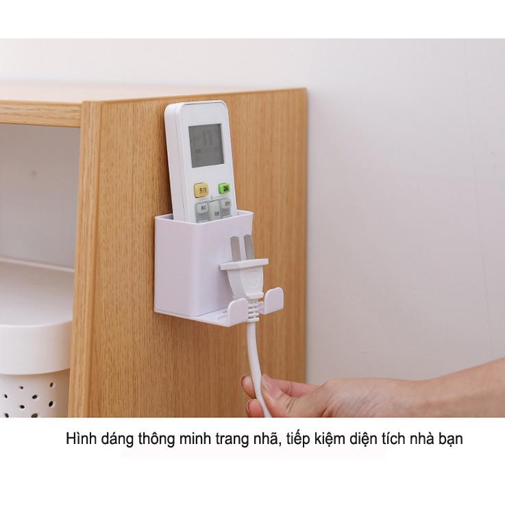 Kệ để remote, sạc điện thoại dán tường tiện lợi