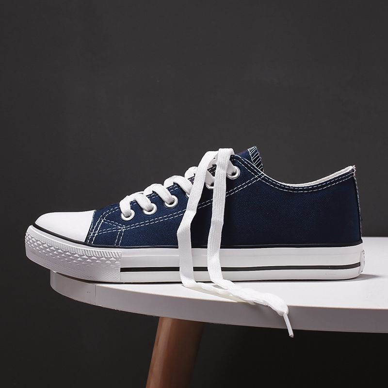 Harajuku Korean Men's Low Collar Canvas Youth Sneakers Non-slip Comfortable Flat Sandals