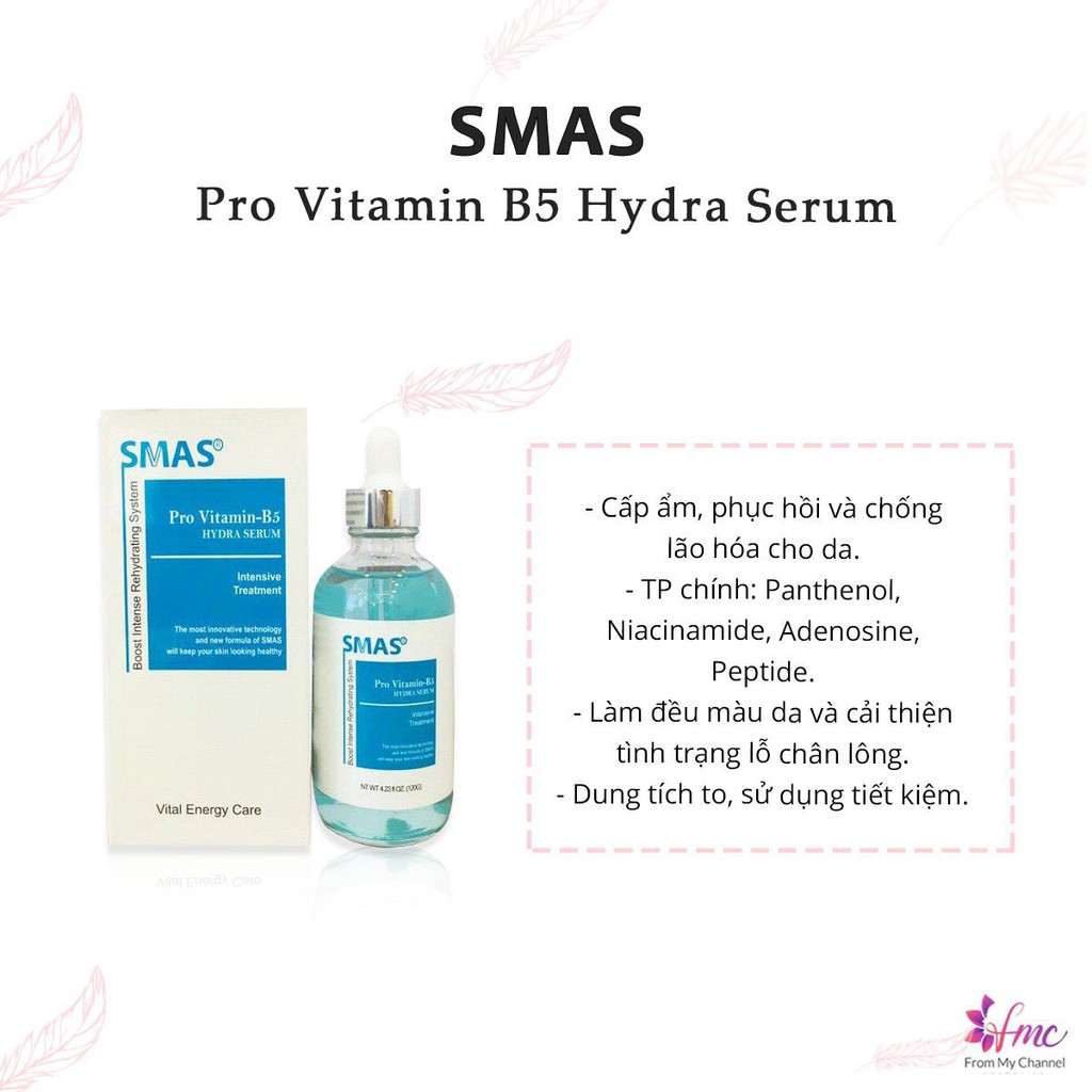 Smas Pro Vitamin B5 Hydra Serum 120ml + Tặng 1 túi chườm giảm đau bụng