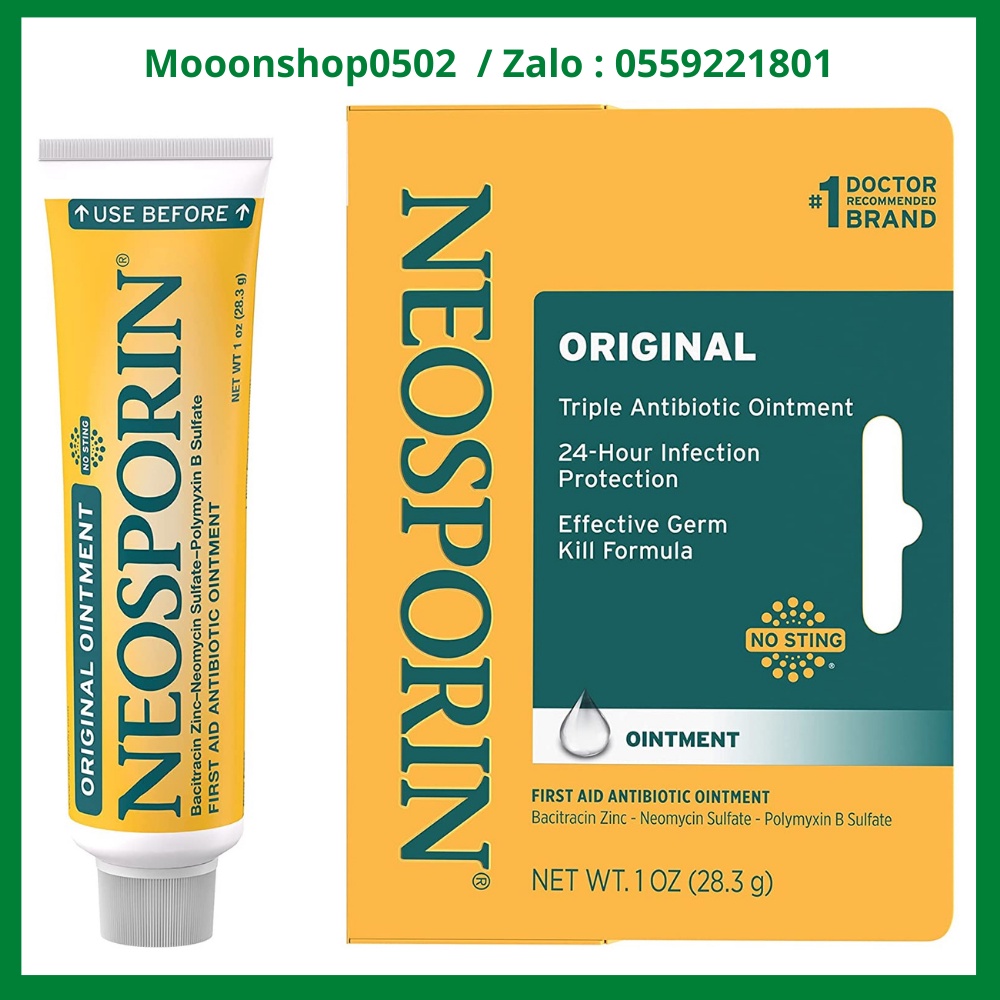 Kem mỡ Neosporin giảm sẹo vết thương bỏng ngứa NeosporinMaximum