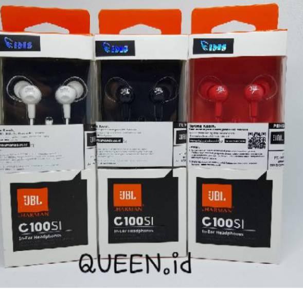 Tai Nghe Nhét Tai Jbl C100Si Chính Hãng / Jbl C100Si Có Micro Âm Thanh Stereo Sống Động