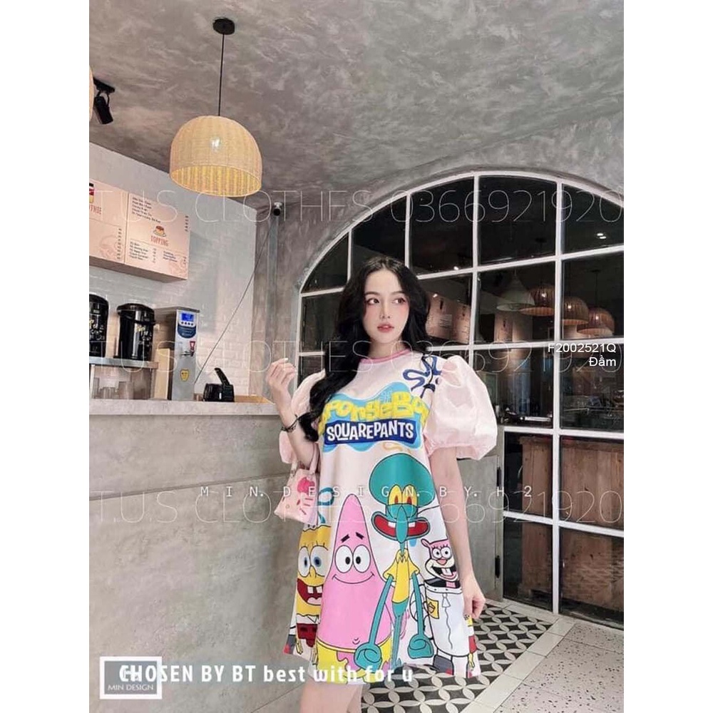 Áo len form rộng kiểu phối họa tiết cổ bèo đính hình nổi tay dài hàng đẹp QC! TOMBI SHOP