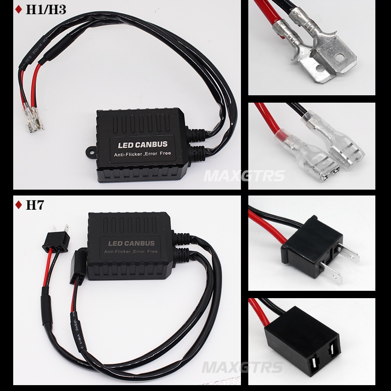 Bộ giải mã tín hiệu đèn pha led cảnh báo MAXGTRS 2X H1 H3 H4 H7 H8 H11 9005 9006 H13 dành cho xe hơi