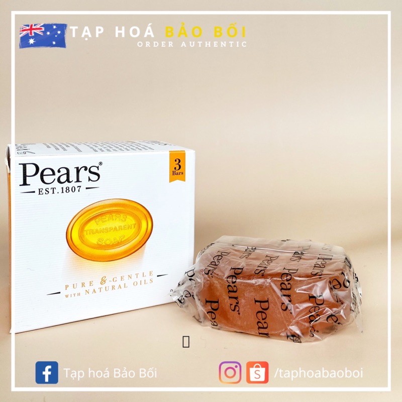 (Auth, Đủ Bill) Xà phòng tinh khiết Pears Soap