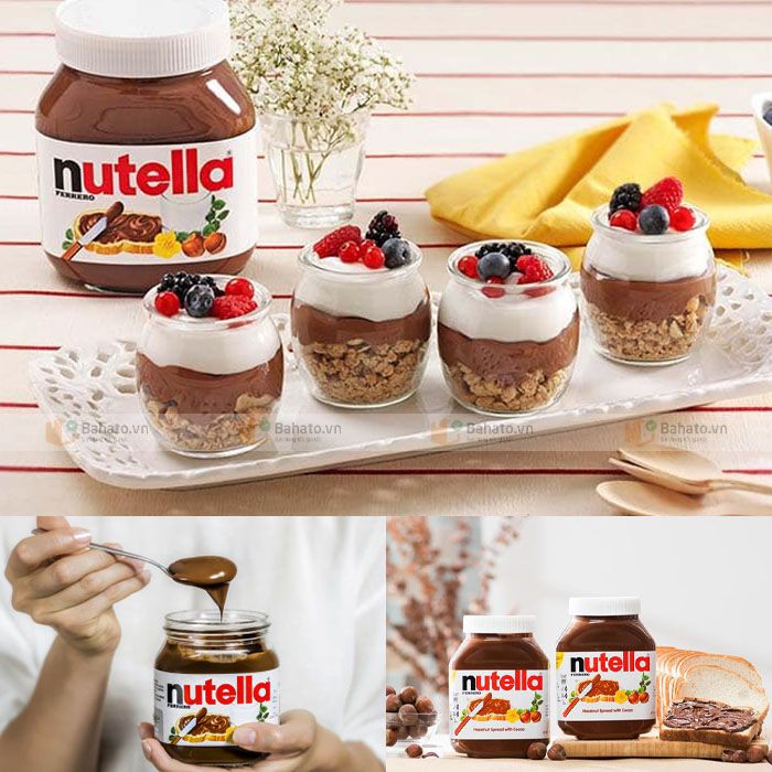 [Mã GROSALE1 giảm 8% đơn 500K] [ Hàng Mỹ] Bơ HẠT PHỈ PHẾT CACAO NUTELLA hũ thủy tinh 200g-350g-680g